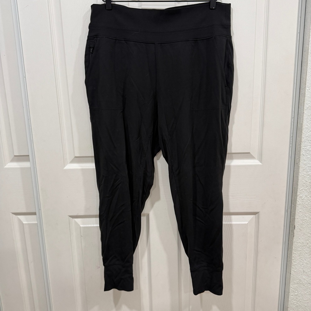 Athleta Venice Jogger Black High Rise Zip Pocket Pants XL 597888-00 - Picture 2 of 8